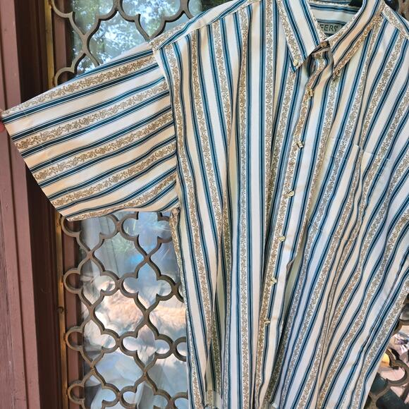 Loafers by Reed St James Mens Vintage Country Western Striped Button-Up Shirt XL - Picture 5 of 11